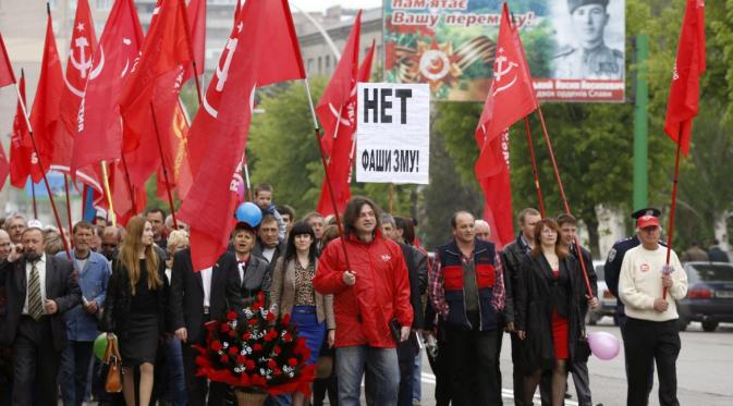 Demo buruh di Ukraina |  Via: ibtimes.com