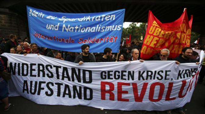 Demo buruh di Jerman |  Via: ibtimes.com