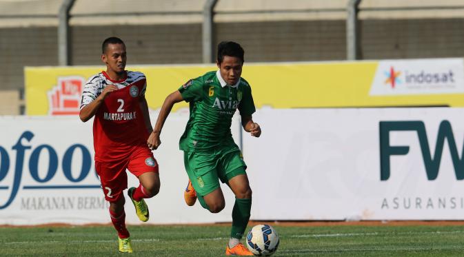 Jalannya laga Persebaya United vs Martapura FC (Herman Zakharia)