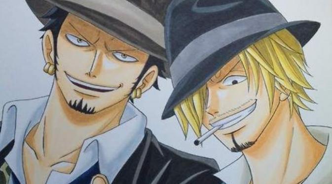 Karakter manga dan anime One Piece, Law dan Sanji. (pinimg.com)