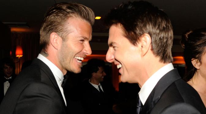 Tom Cruise dan David Beckham (Lifeandstylemag.com)