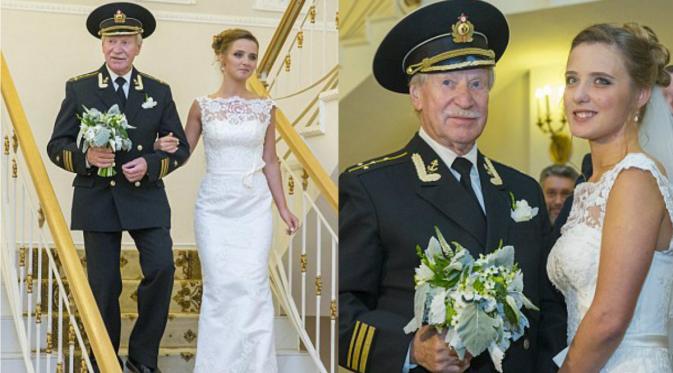 Ivan Krasko (84) menikahi sang tunangan Natalia Shevel (24)