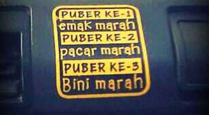 20 Stiker angkutan umum kocak, edisi 'puber' | Via: kaskus.co.id