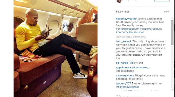 Inilah jet pribadi Floyd Mayweather (Instagram)
