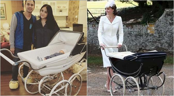  putra pasangan Raffi Ahmad dan Nagita Slavina ini memiliki baby stroller yang sama dengan milik putri dari pasangan Pangeran William dan Kate Middleton.