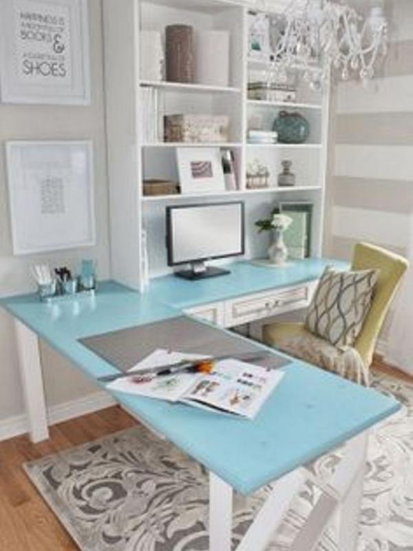10 Desain Ruang kerja di Rumah Buat Kamu Pengusaha Wanita | via: pinterest.com