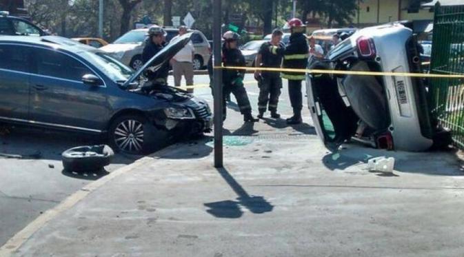 Lokasi kecelakaan Ivan Zamorano di Buenos Aires, Argentina. (gazzettaworld)