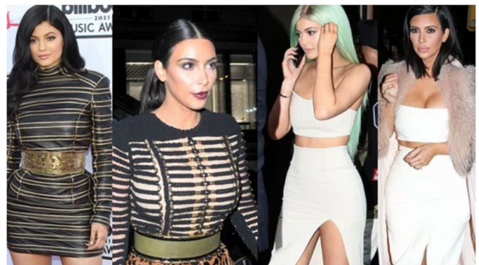 Kim Kardashian menuduh adiknya, Kylie Jenner mencontek gaya busananya [foto: RadarOnline]