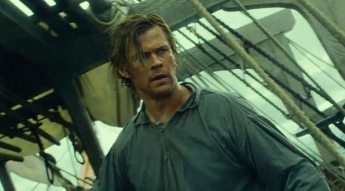 Chris Hemsworth di film In the Heart of the Sea. foto: daily mail