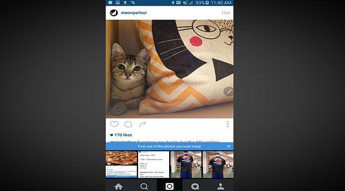 Instagram diketahi ingin para pengguna selalu aktif, setidaknya dengan mem-posting satu foto terbaru setiap hari (Foto: via The Next Web)