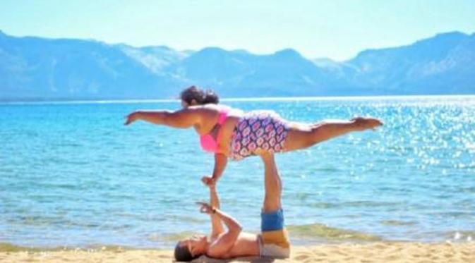 Valeri Sagun, Cewek Gemuk yang Bisa Terbang karena Rajin Yoga | via: Faceoob CCTV