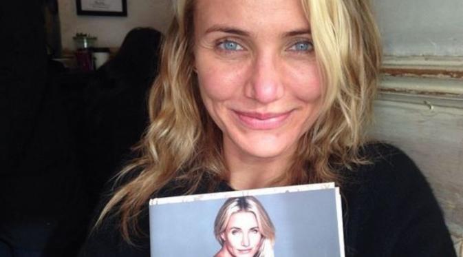 Cameron Diaz 'Nggak' Takut Tampil Tanpa Makeup | via: Instagram