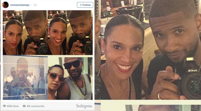 Foto Instagram Usher dan Grace Miguel yang sedang jalan-jalan bersama (sumber foto: Us Magazine)