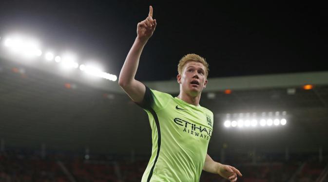  Kevin De Bruyne celebrates after scoring the second goal for Manchester City Action Images via Reuters / Lee Smith